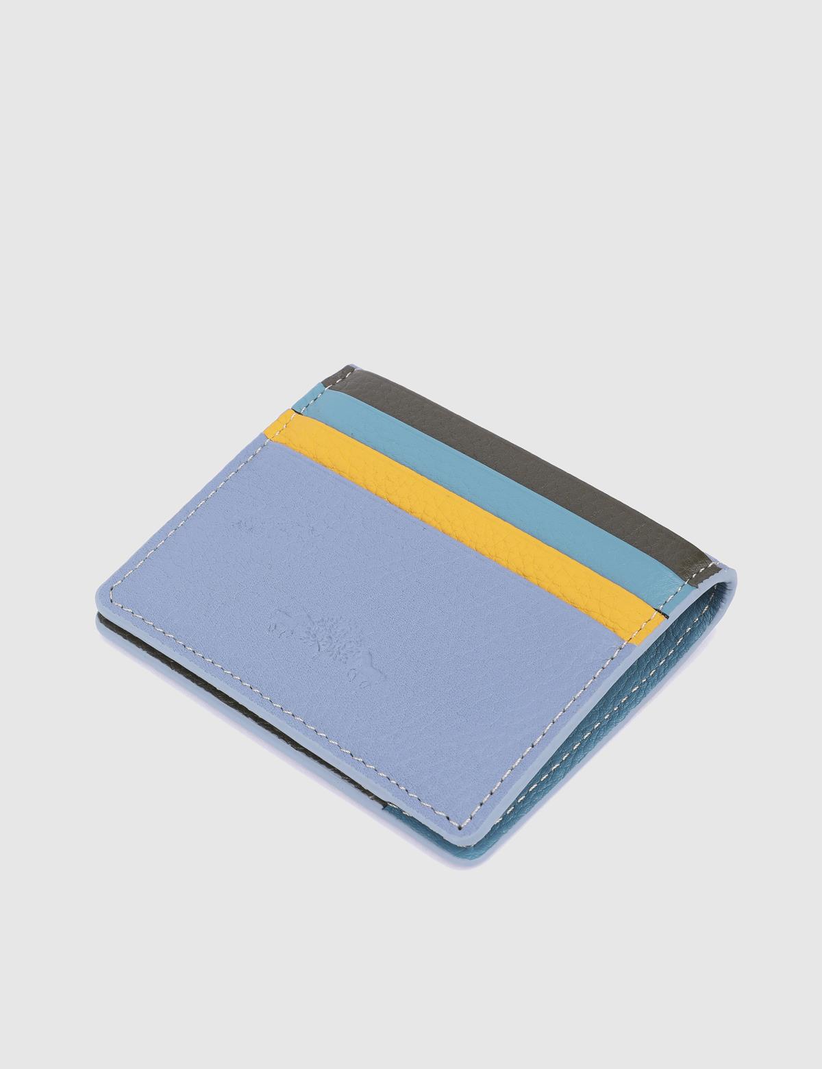 Piura Blue Leather Unisex Card Holder