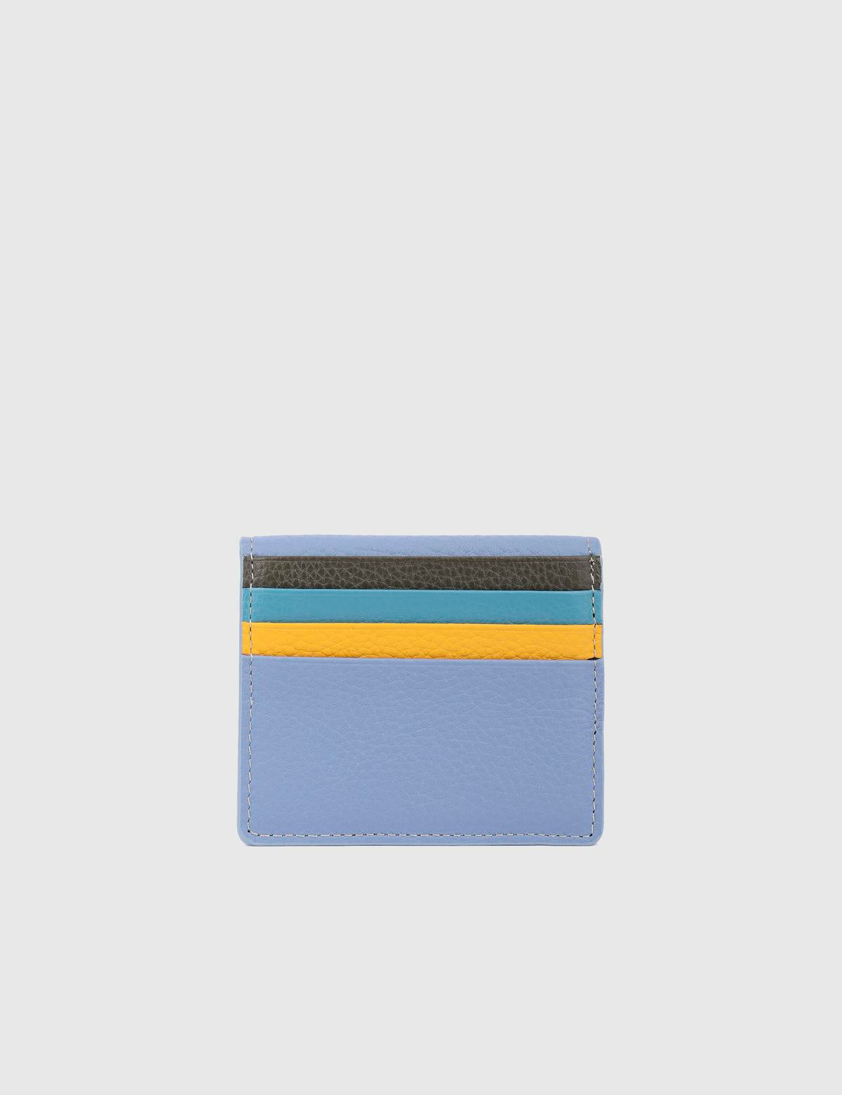Piura Blue Leather Unisex Card Holder