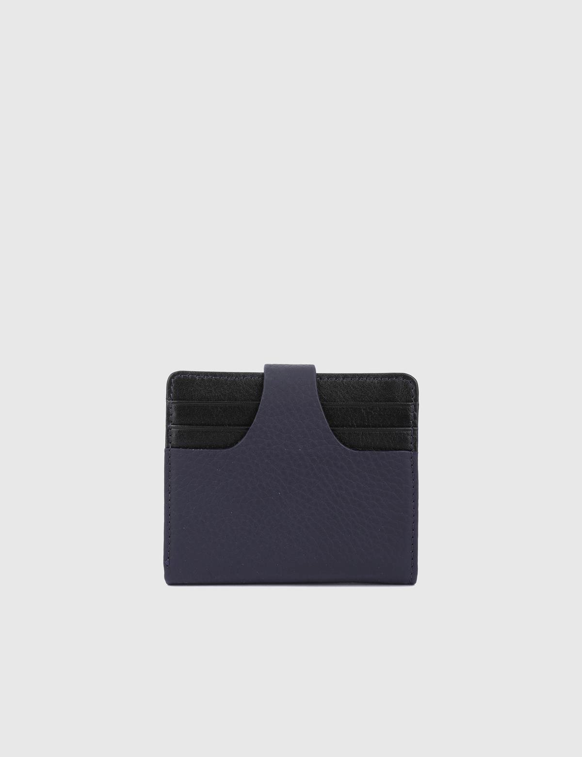 Rainier Navy Blue Leather Unisex Wallet