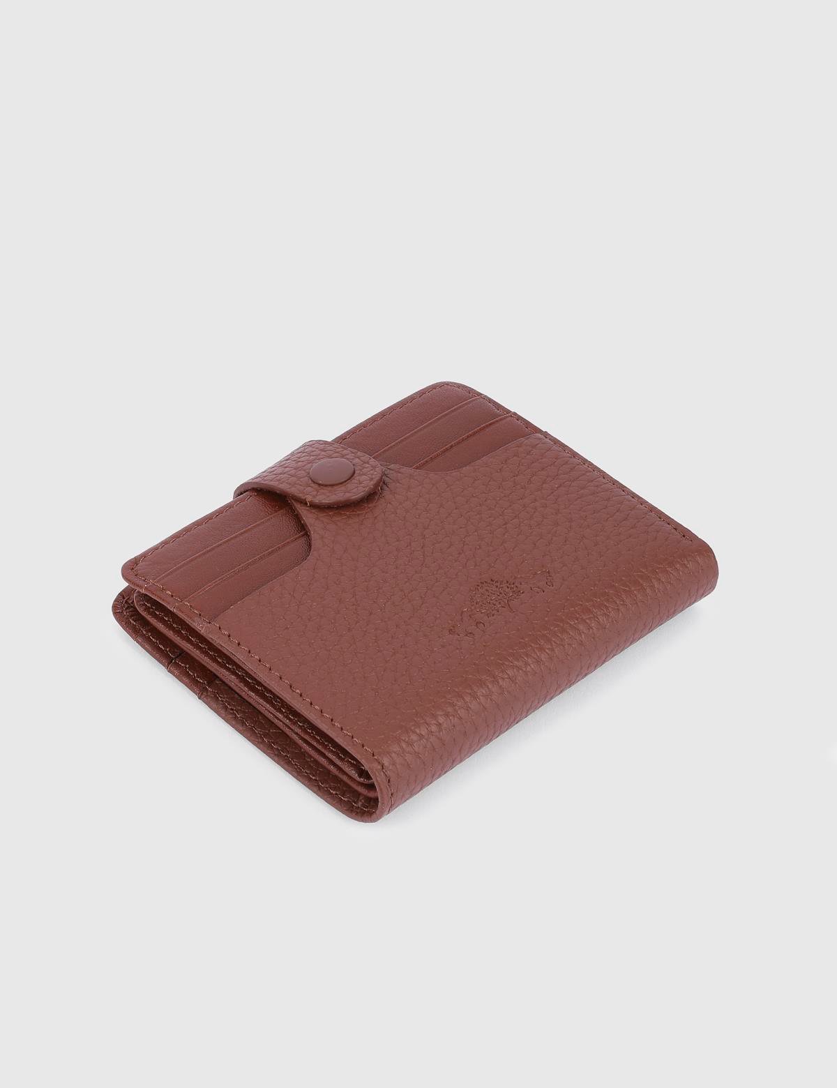 Rainier Saddle Brown Leather Unisex Wallet