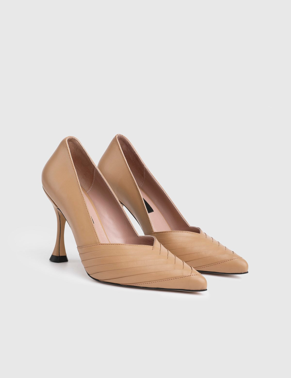 Ranya Genuine Leather Women's Mink-Print High-Heeled Shoes