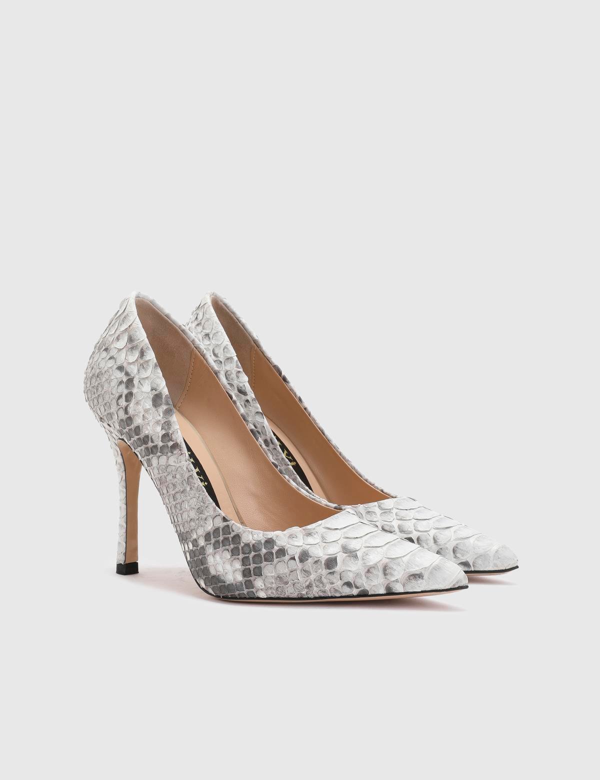 Ravello Grey Snake Leather Women's Pump