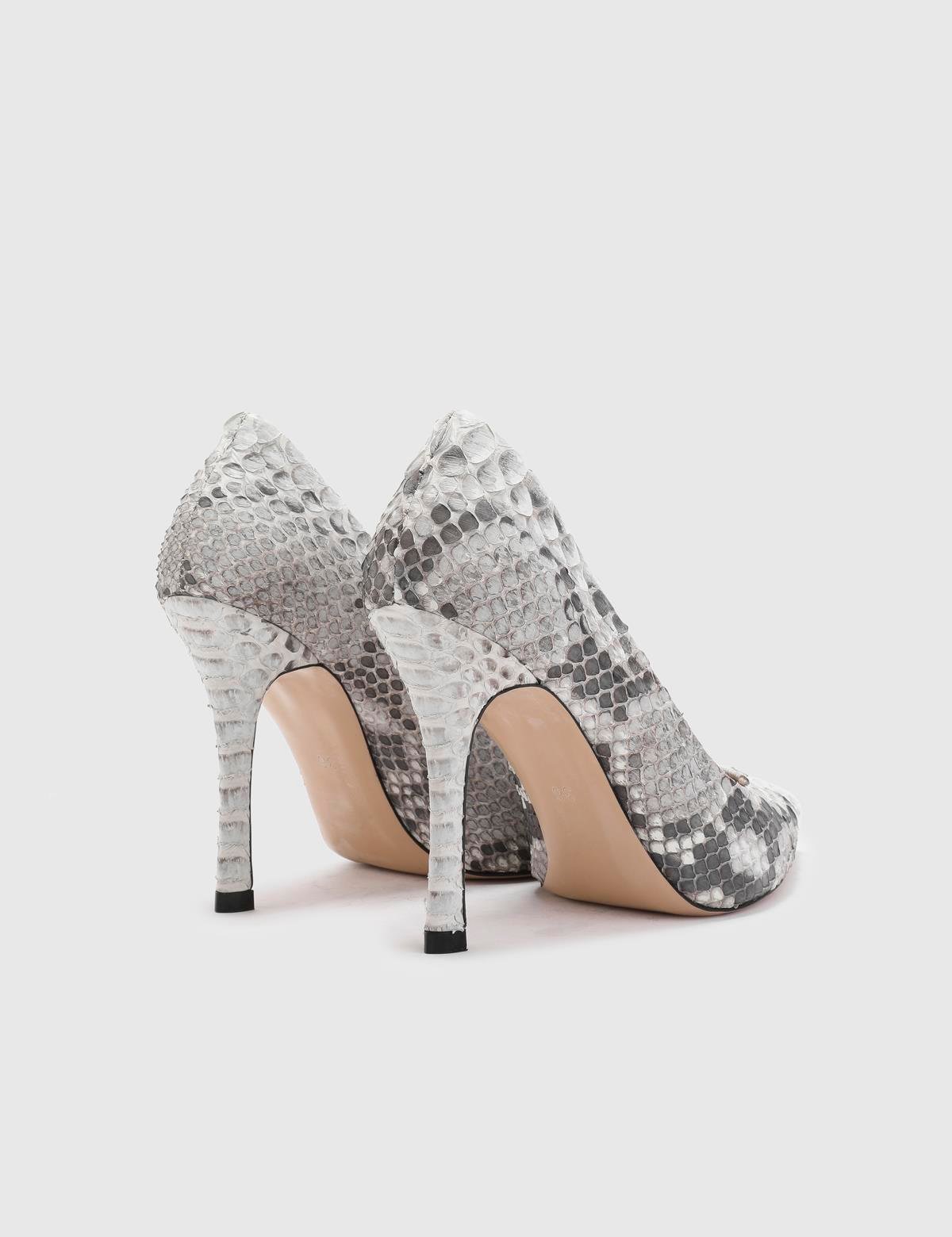 Ravello Grey Snake Leather Women's Pump