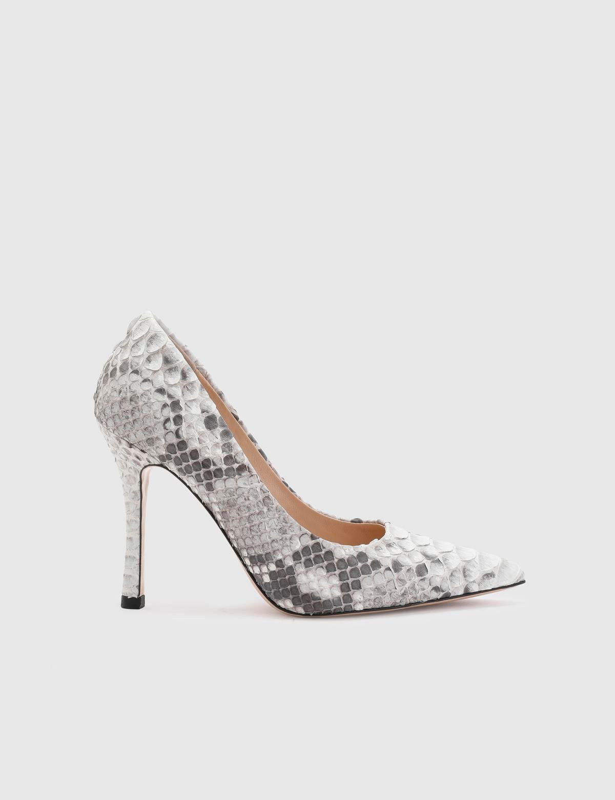 Ravello Grey Snake Leather Women's Pump