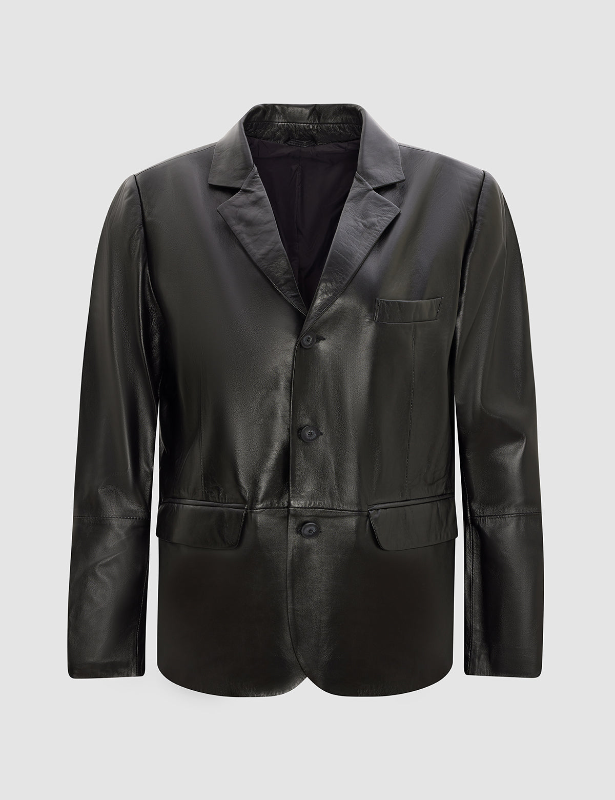 Reda Black Men's Leather Jacket