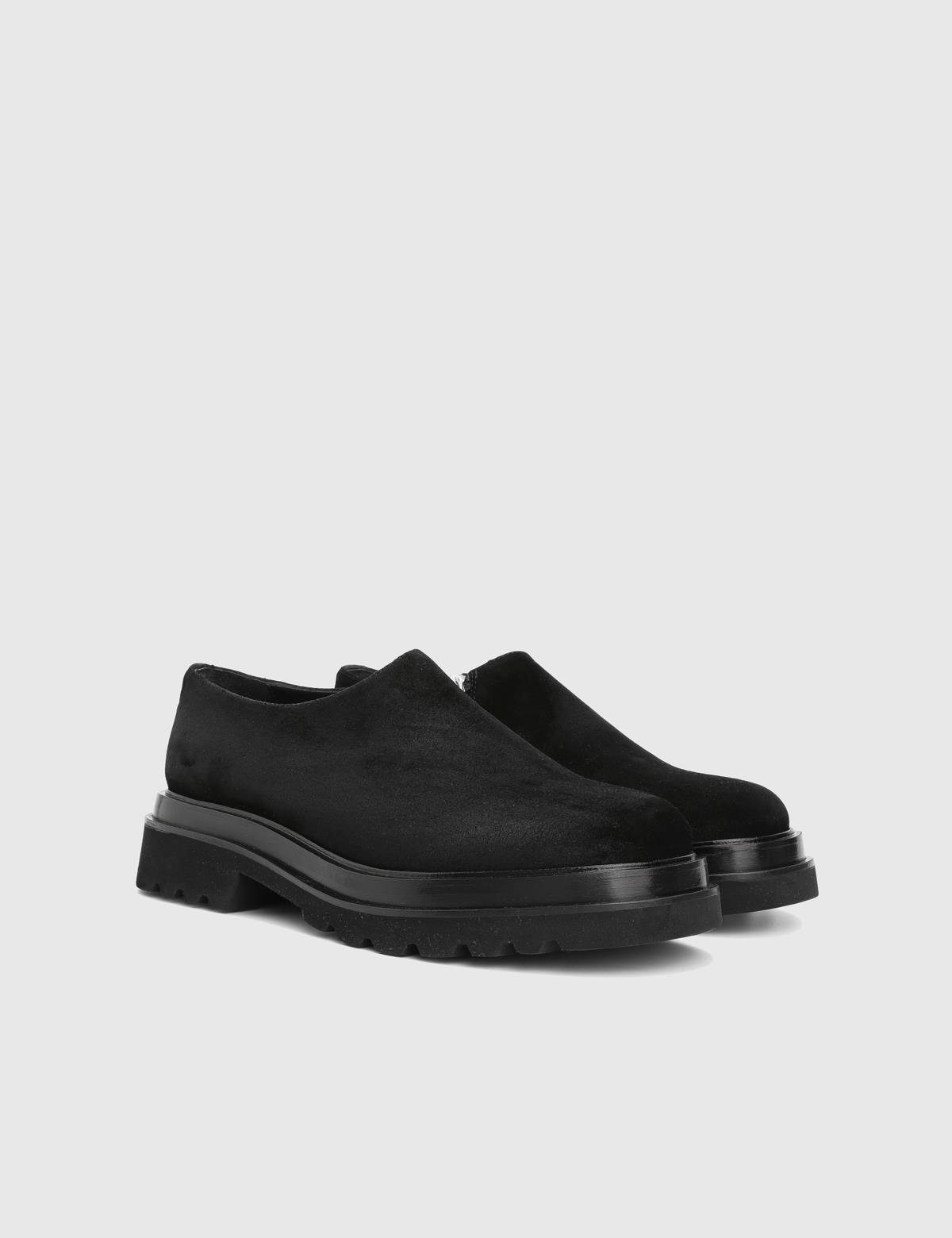 Riven Black Suede Leather Men's Boot