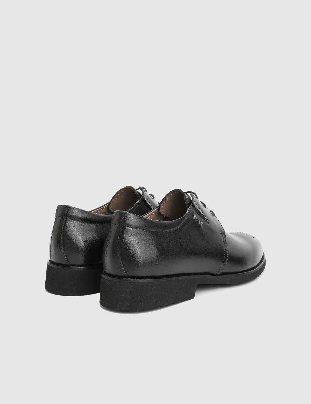 Rodrigo Black Leather Men's Derby Shoe