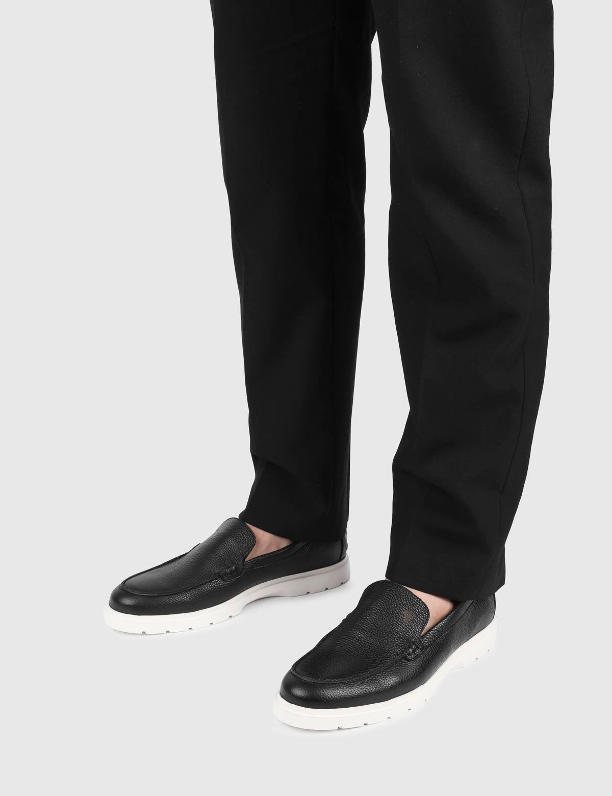 Roy Black Deer Leather Men's Loafer