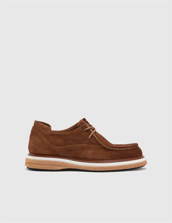 Ryan Saddle Brown Suede Leather Men's Oxford