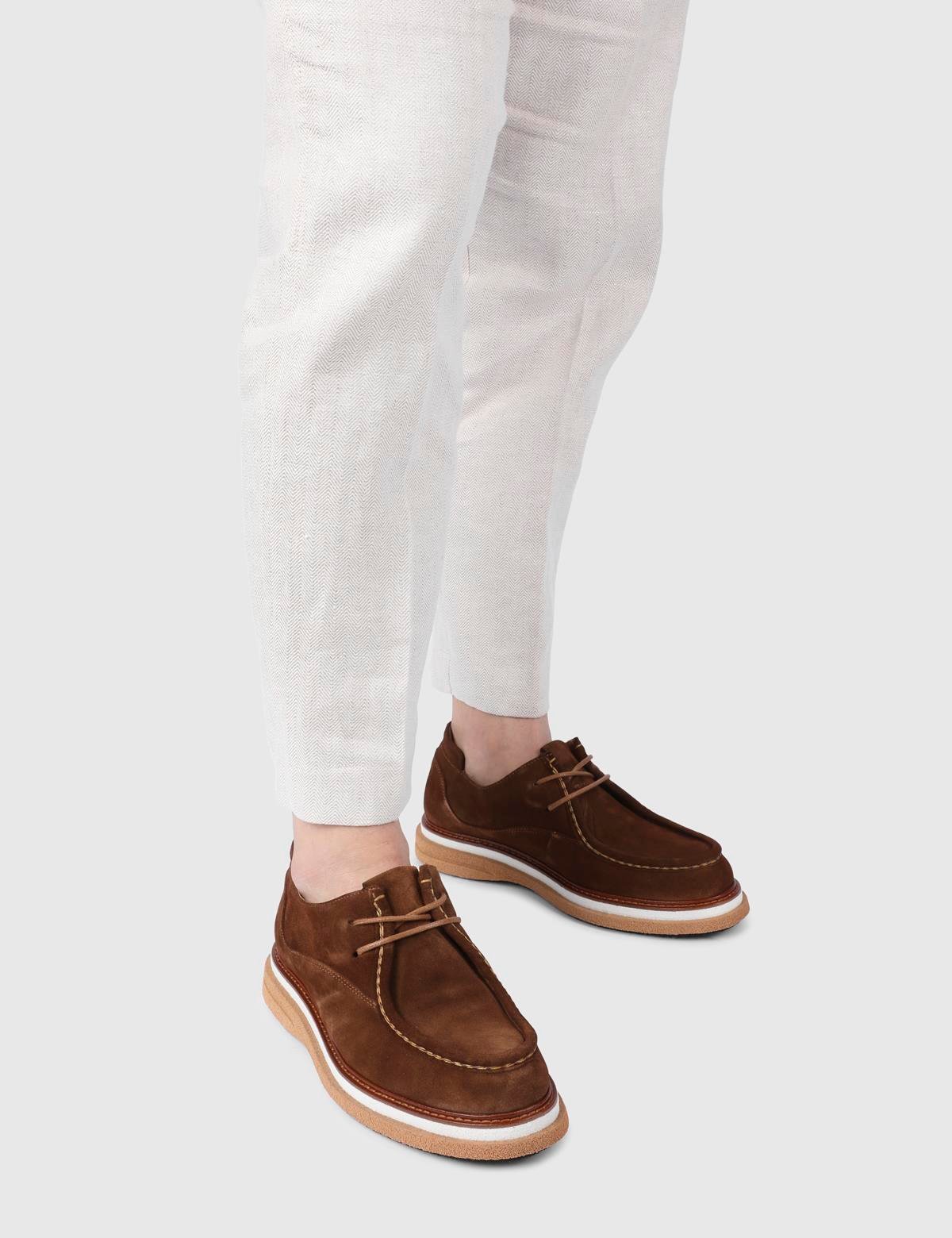 Ryan Saddle Brown Suede Leather Men's Oxford