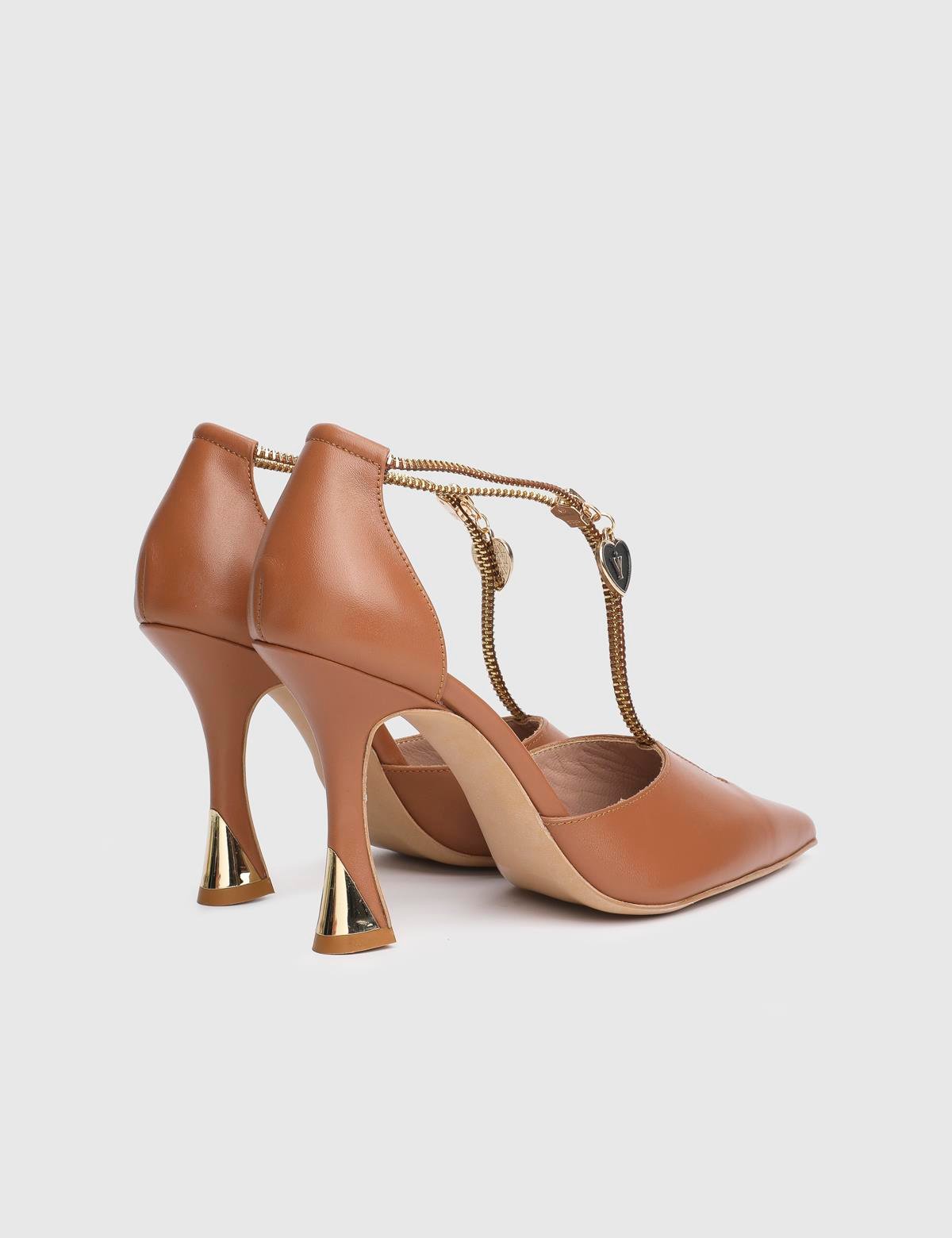 Samira Saddle Brown Leather Women's Pump
