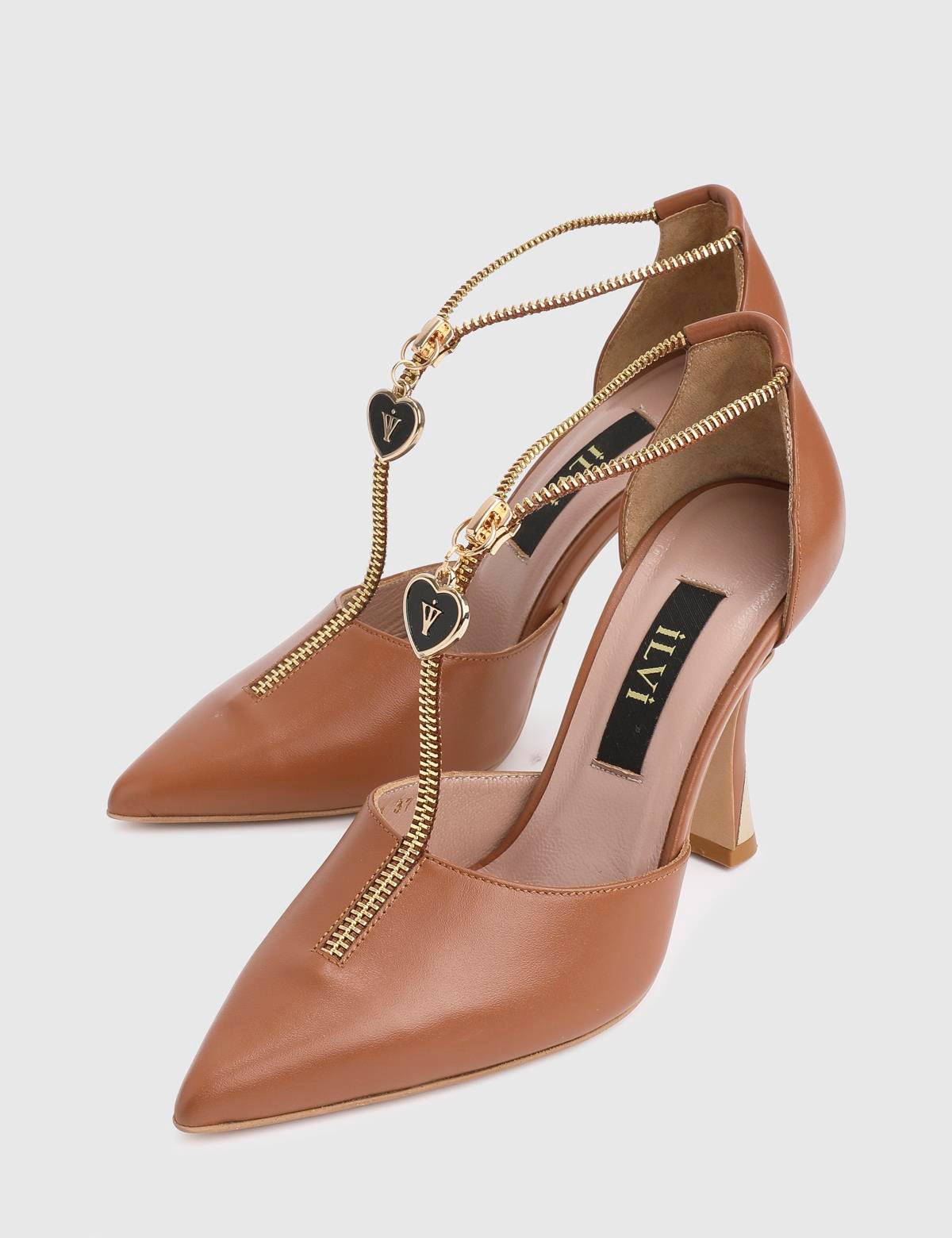 Samira Saddle Brown Leather Women's Pump