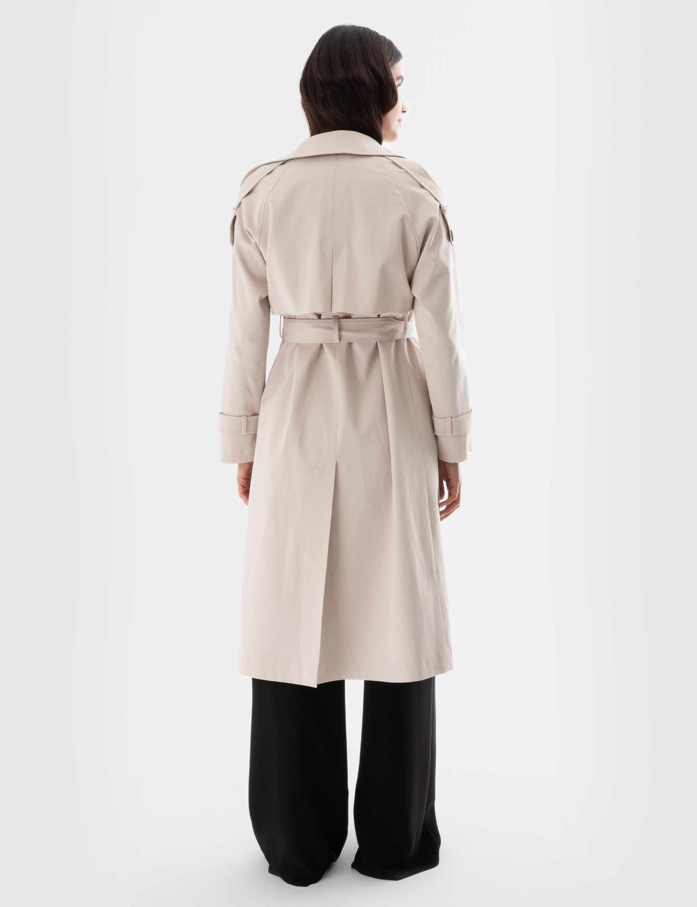 Savino Beige Women's Trench Coat