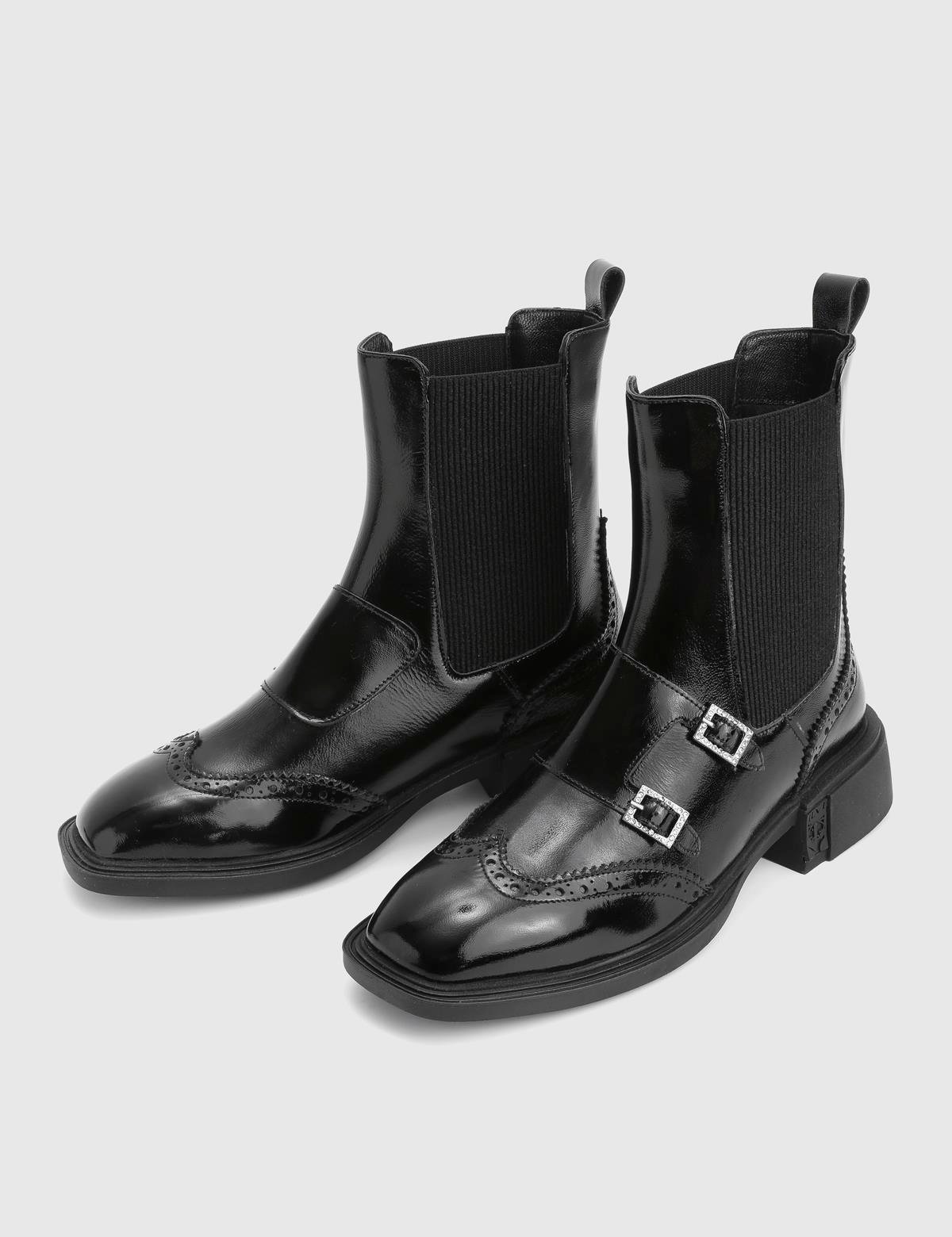 Sher Black Patent Leather Women's Boot