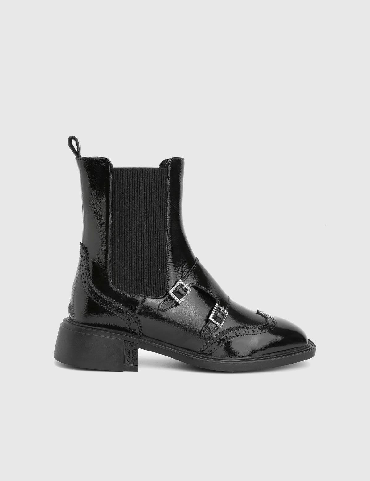 Sher Black Patent Leather Women's Boot