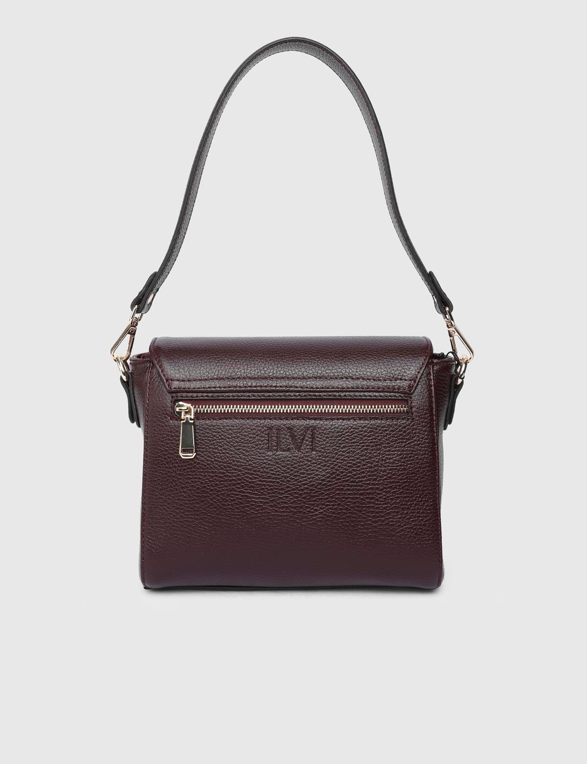 Sofie Burgundy Floater Leather Women's Shoulder Bag