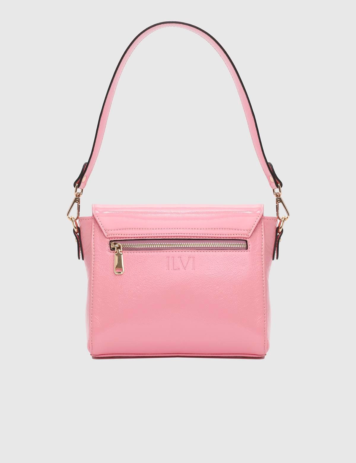 Sofie Pink Patent Leather Women's Shoulder Bag