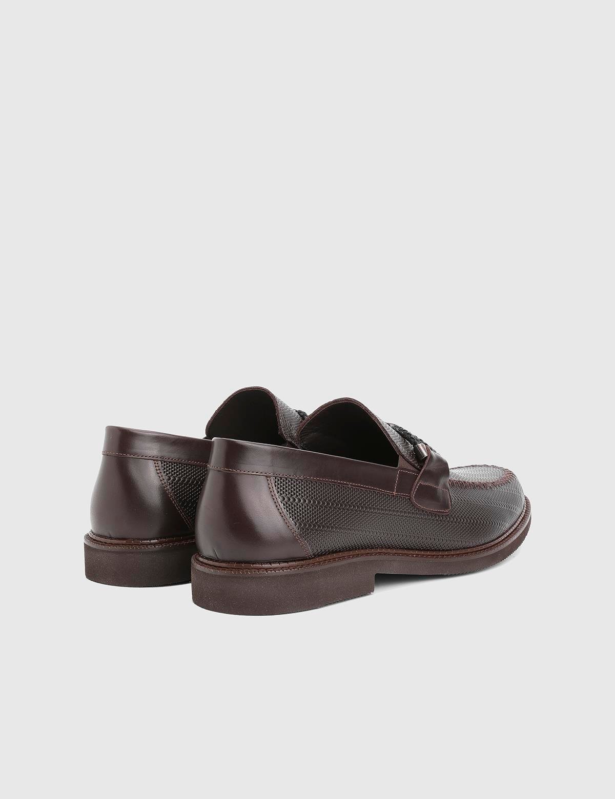 Spiro Brown Printed Leather Men's Loafer