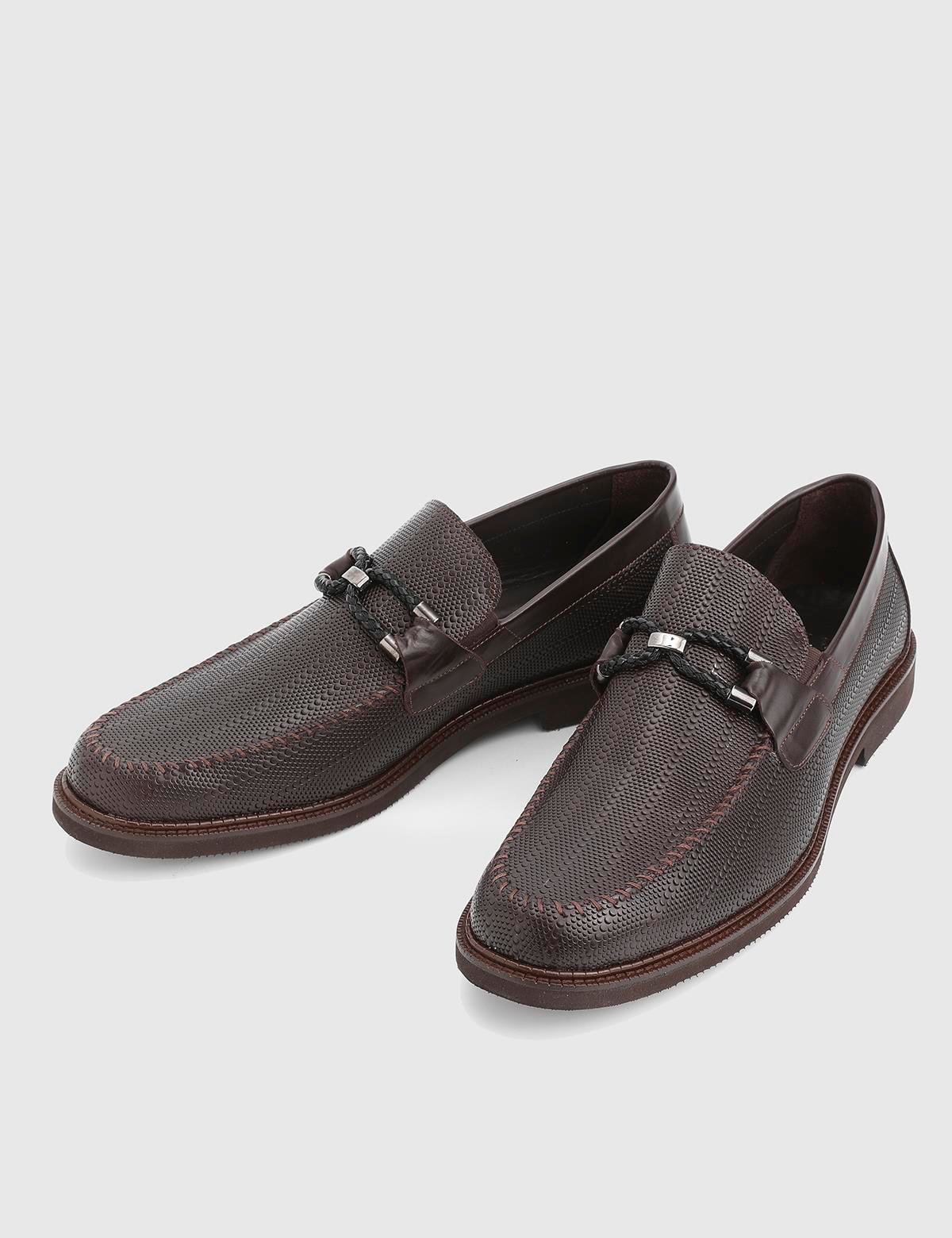 Spiro Brown Printed Leather Men's Loafer