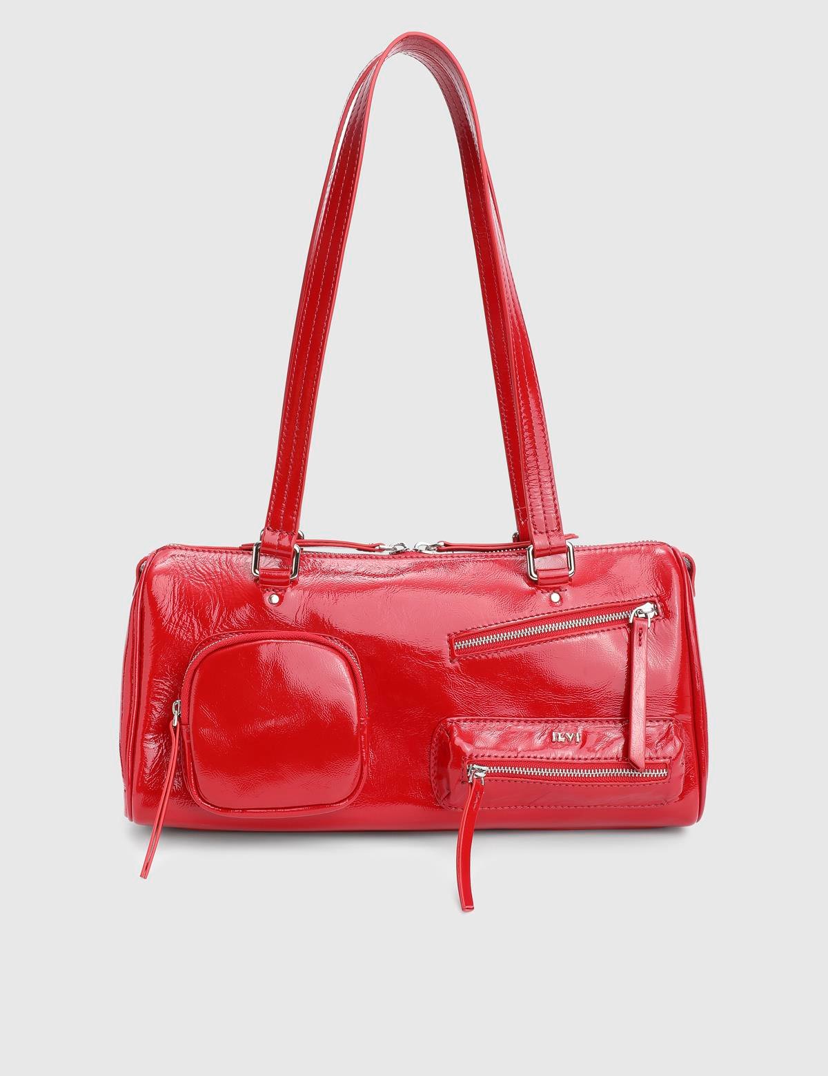 Stery Red Patent Leather Women's Shoulder Bag