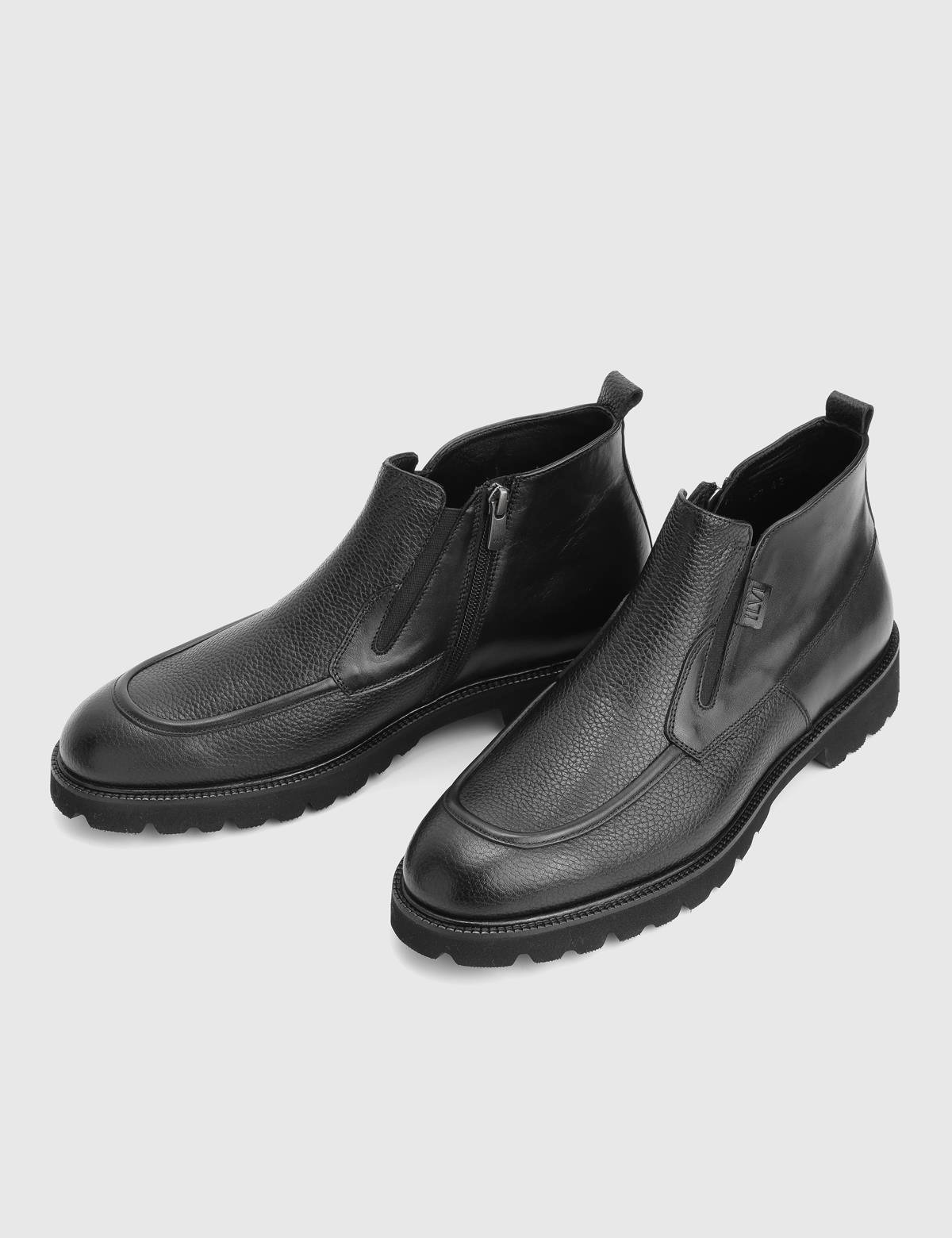 Tetrin Black Leather Men's Boot