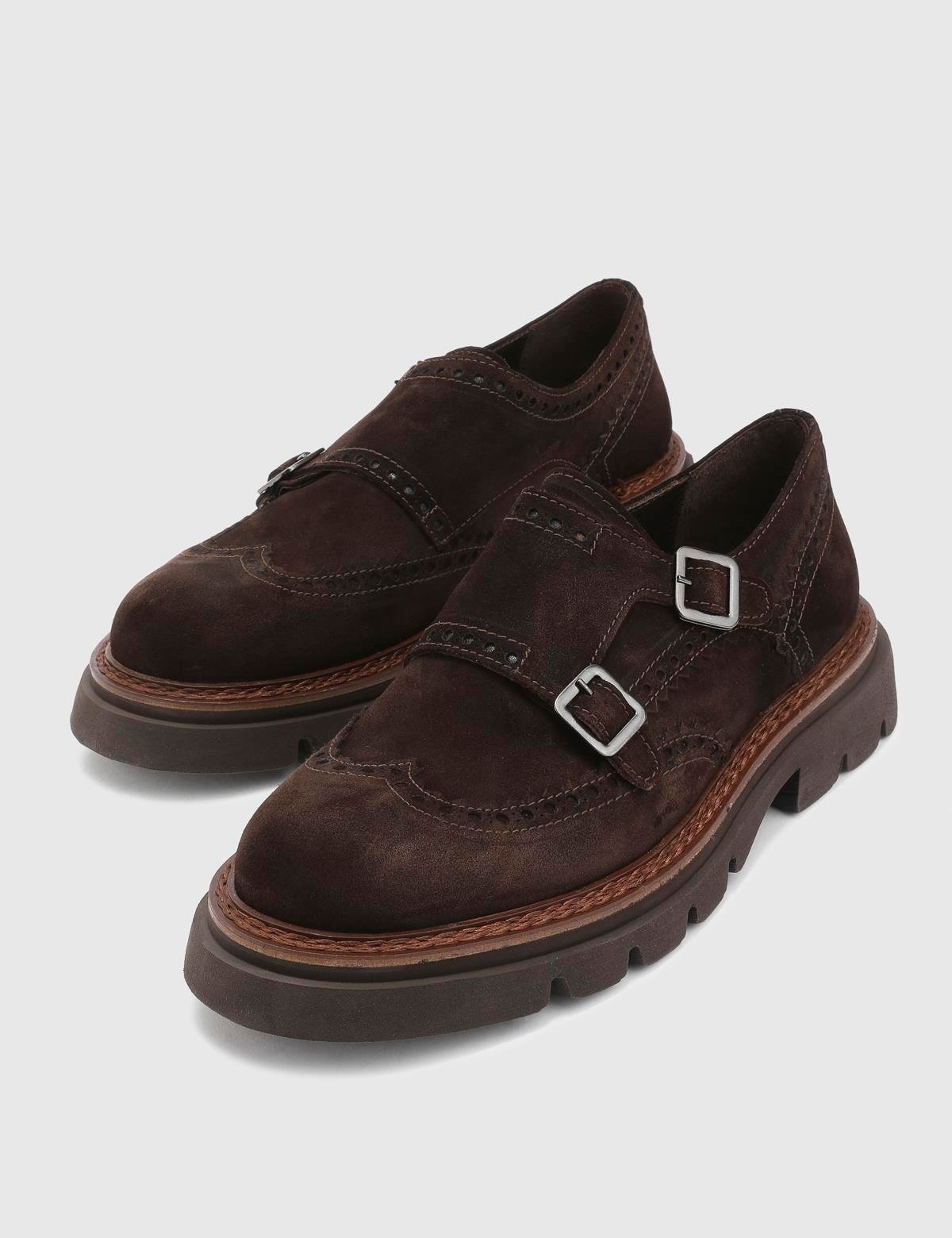 Tevez Brown Suede Leather Men's Loafer