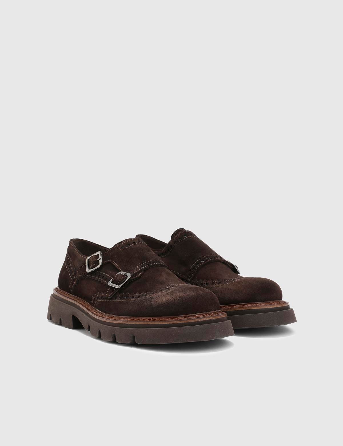 Tevez Brown Suede Leather Men's Loafer