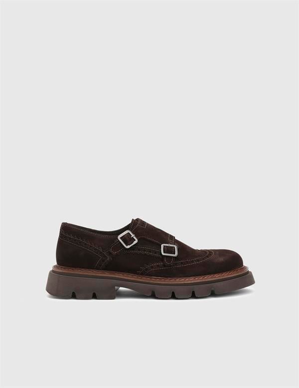 Tevez Brown Suede Leather Men's Loafer