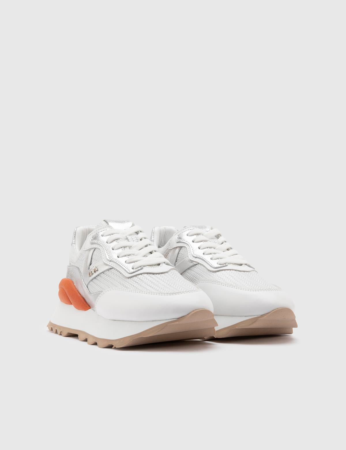 Tiia Weißer Leder Damen Sneaker