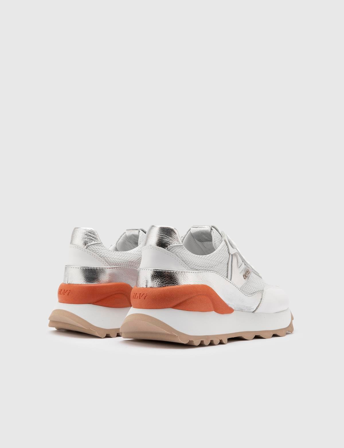 Tiia Weißer Leder Damen Sneaker