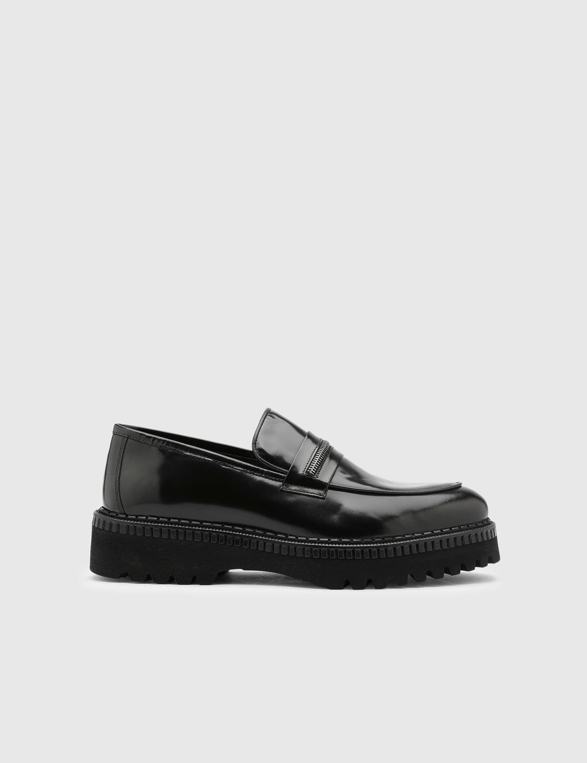 Timon Black Florentic Leather Men's Loafer