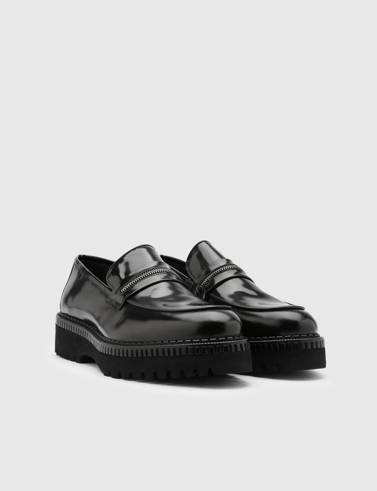 Timon Black Florentic Leather Men's Loafer