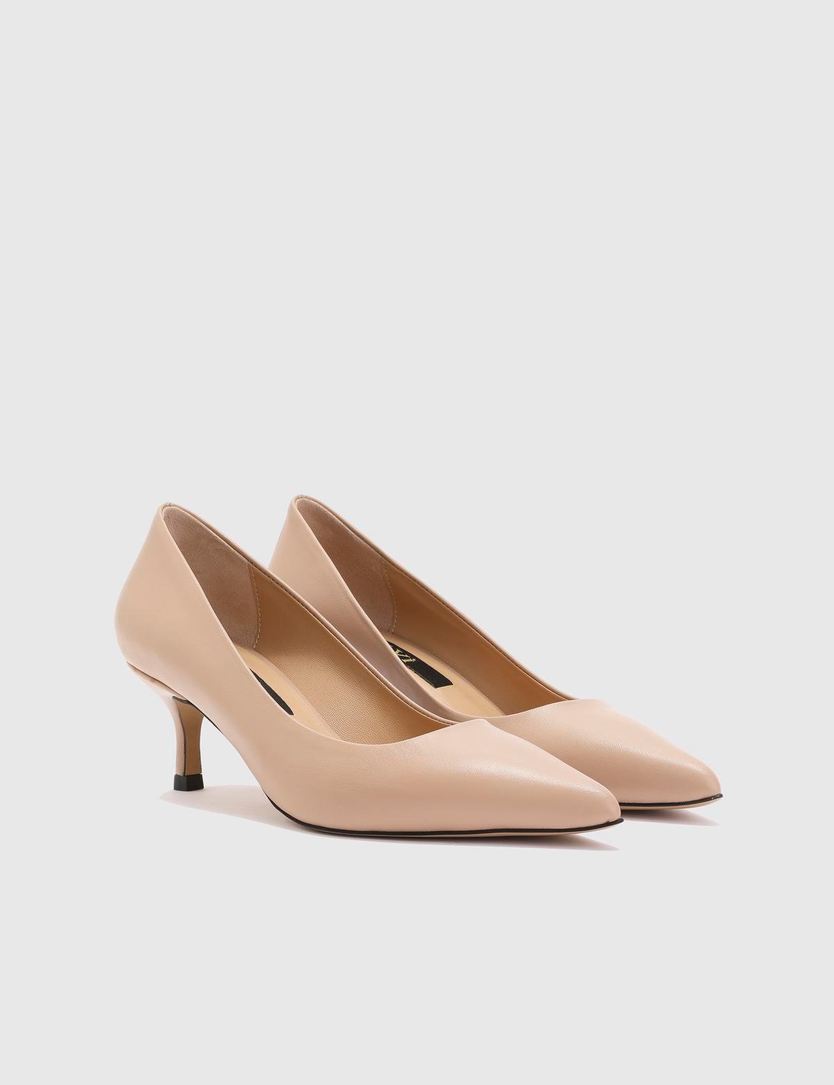 Tromso Beige Leather Women's Pump