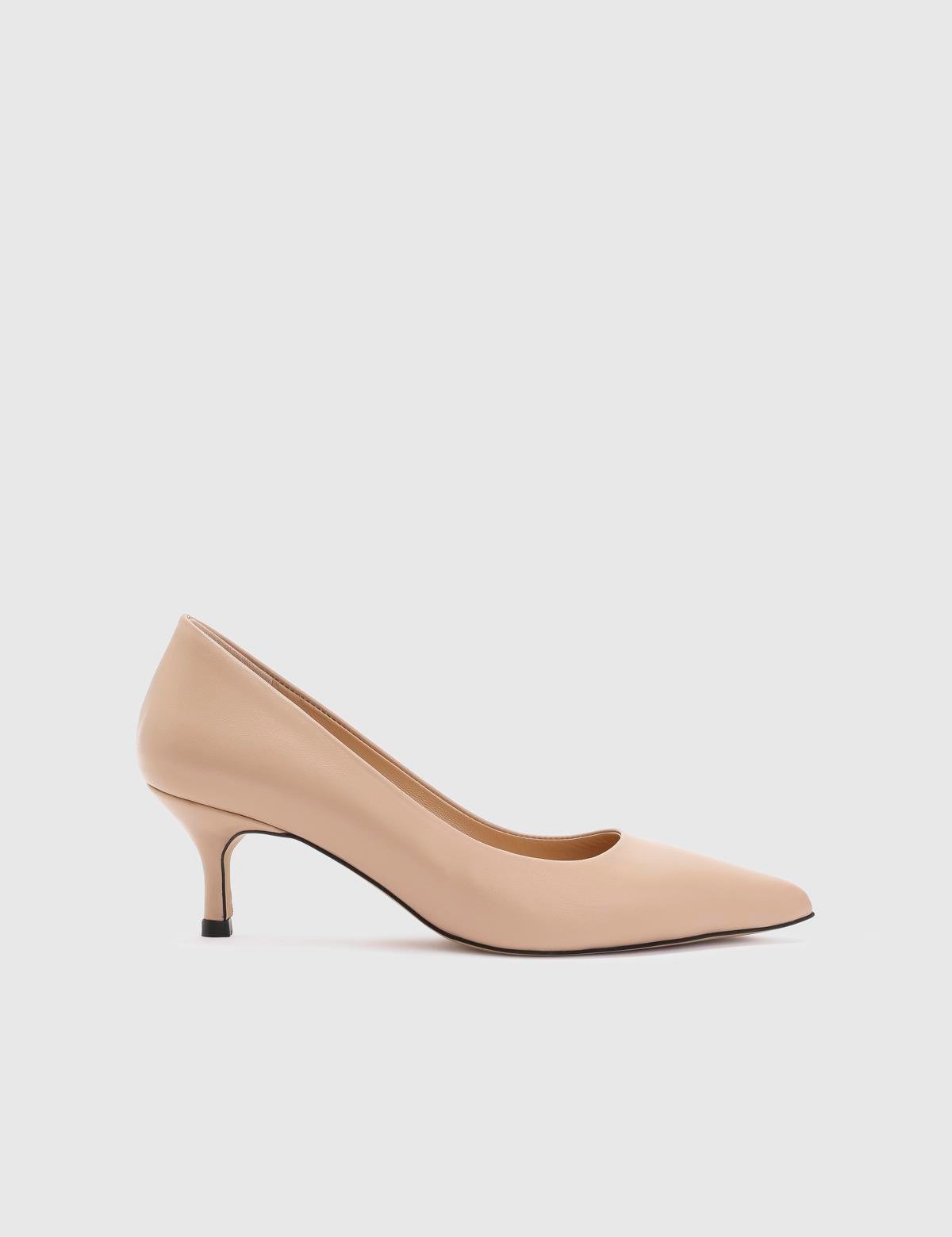 Tromso Beige Leather Women's Pump
