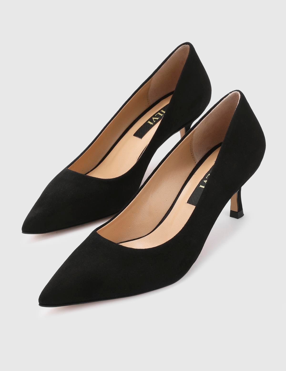 Tromso Black Suede Leather Women's Pump