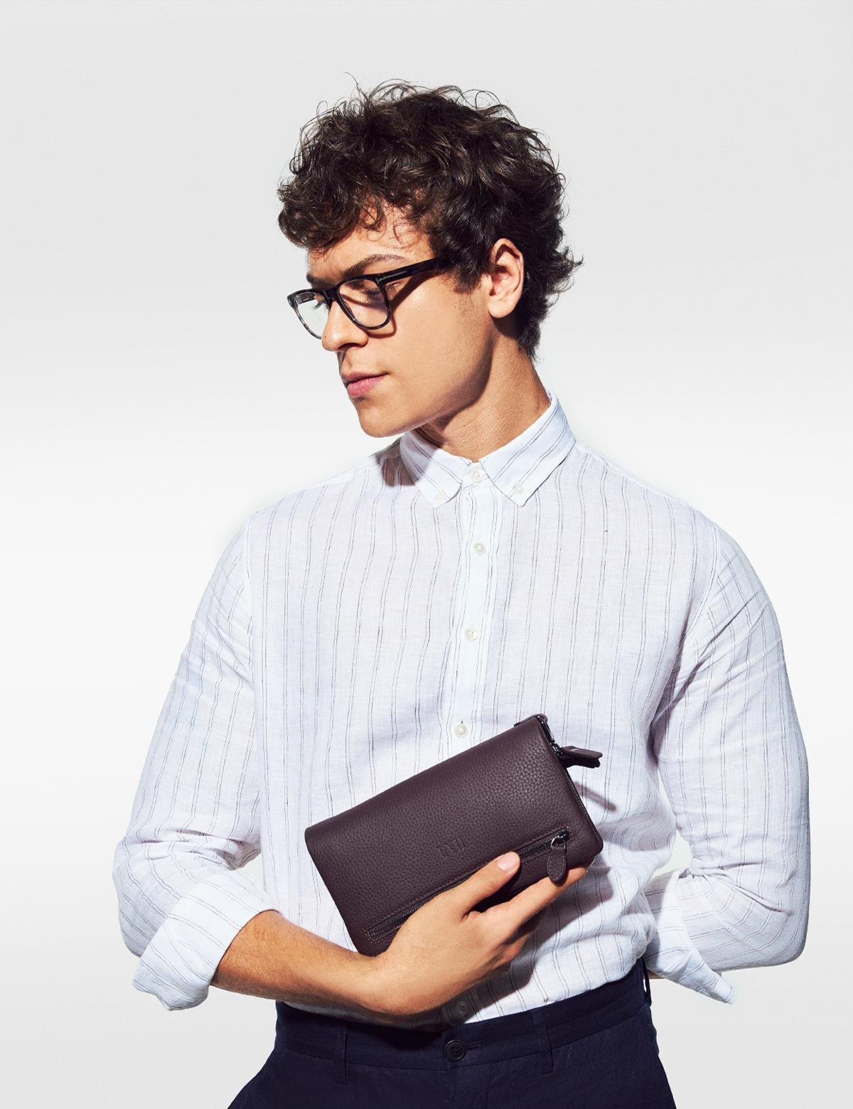 Trujilo Brown Floater Leather Men's Handbag