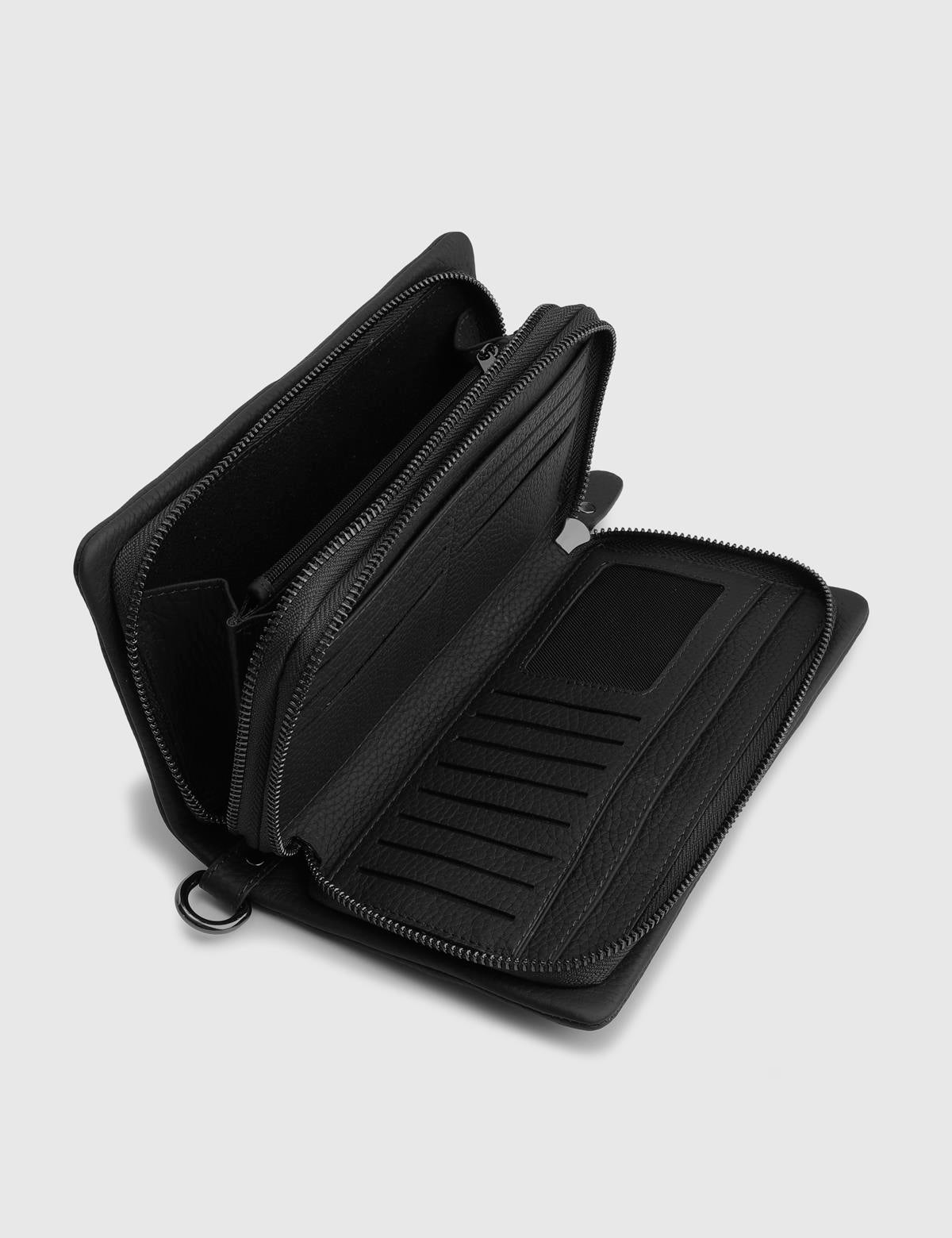 Trujilo Black Floater Leather Men's Handbag