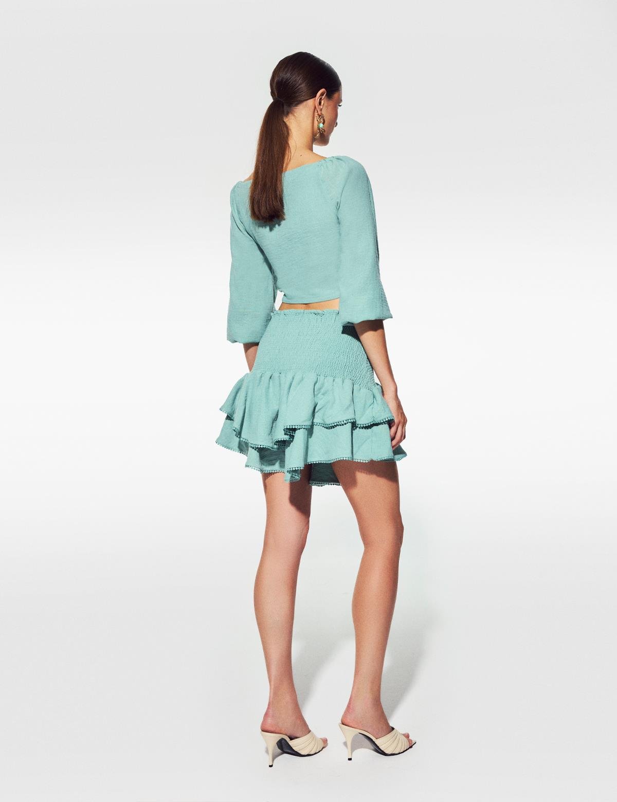 Turlock Cream Leather Women's Heeled Slide