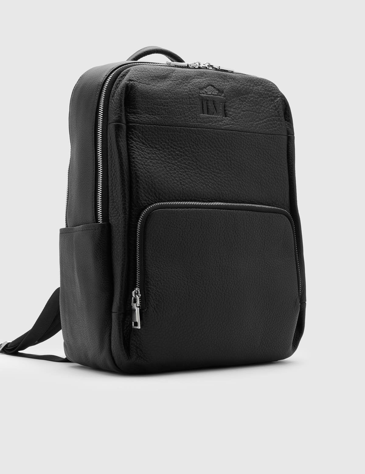 Tyler Black Leather Men's Backpack