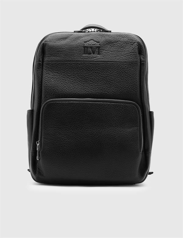 Tyler Black Leather Men's Backpack