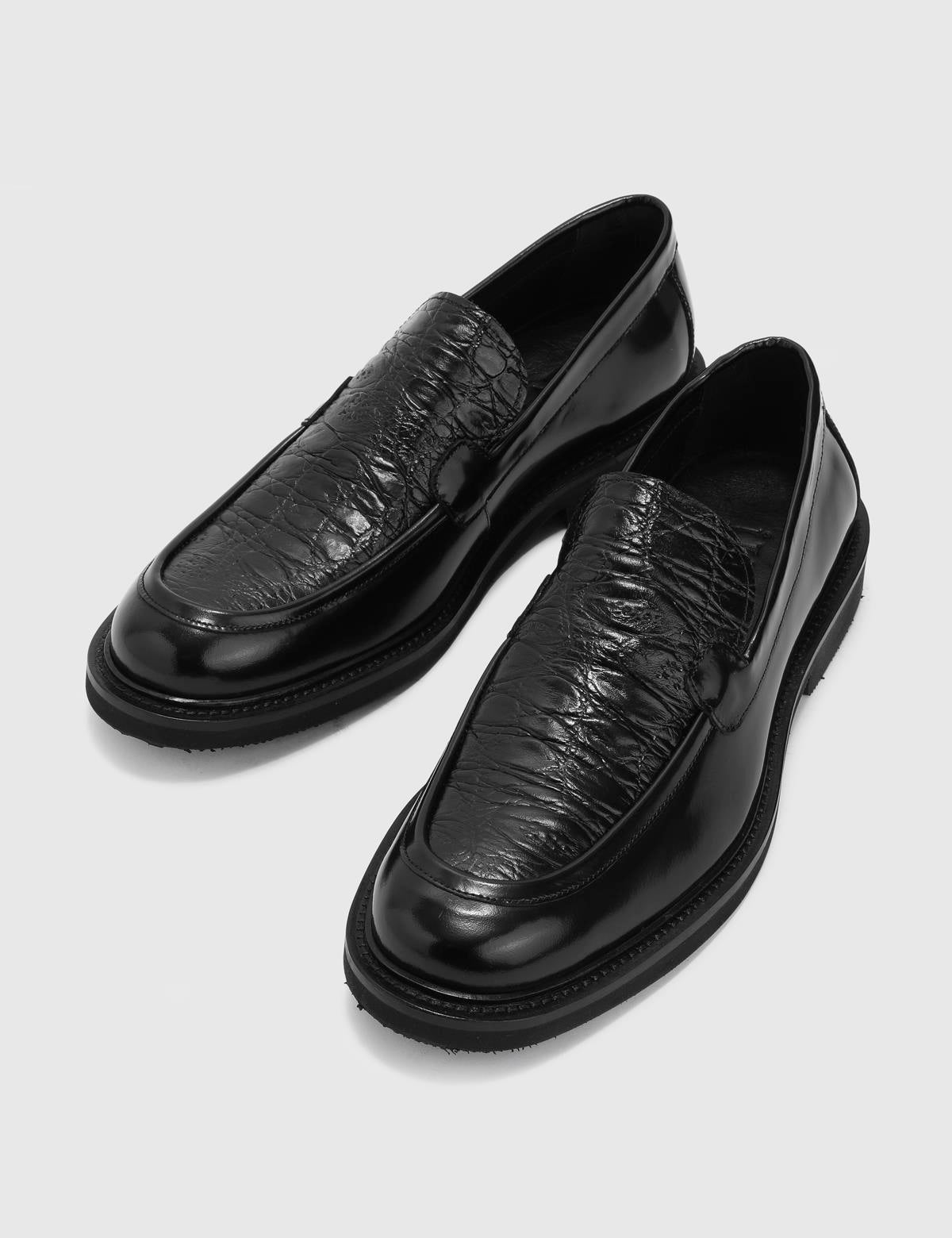 Uppsala Black Leather Men's Loafer