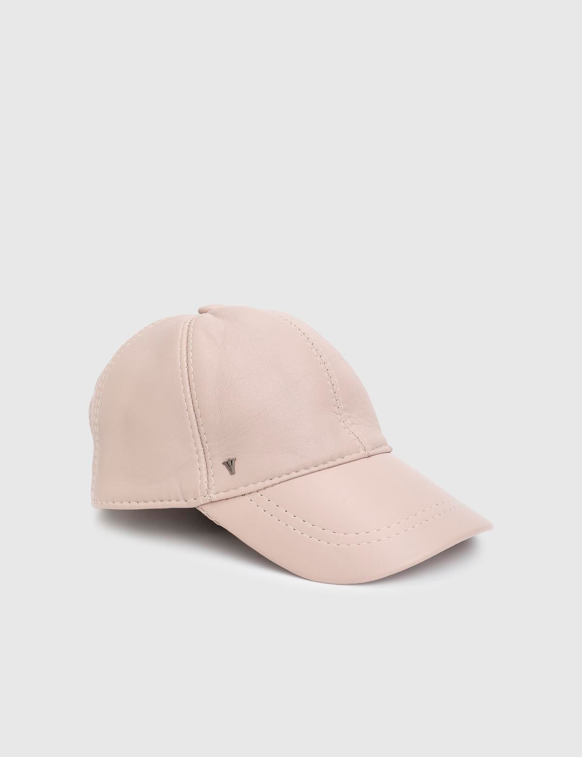 Valguri Beige Unisex Leather Cap