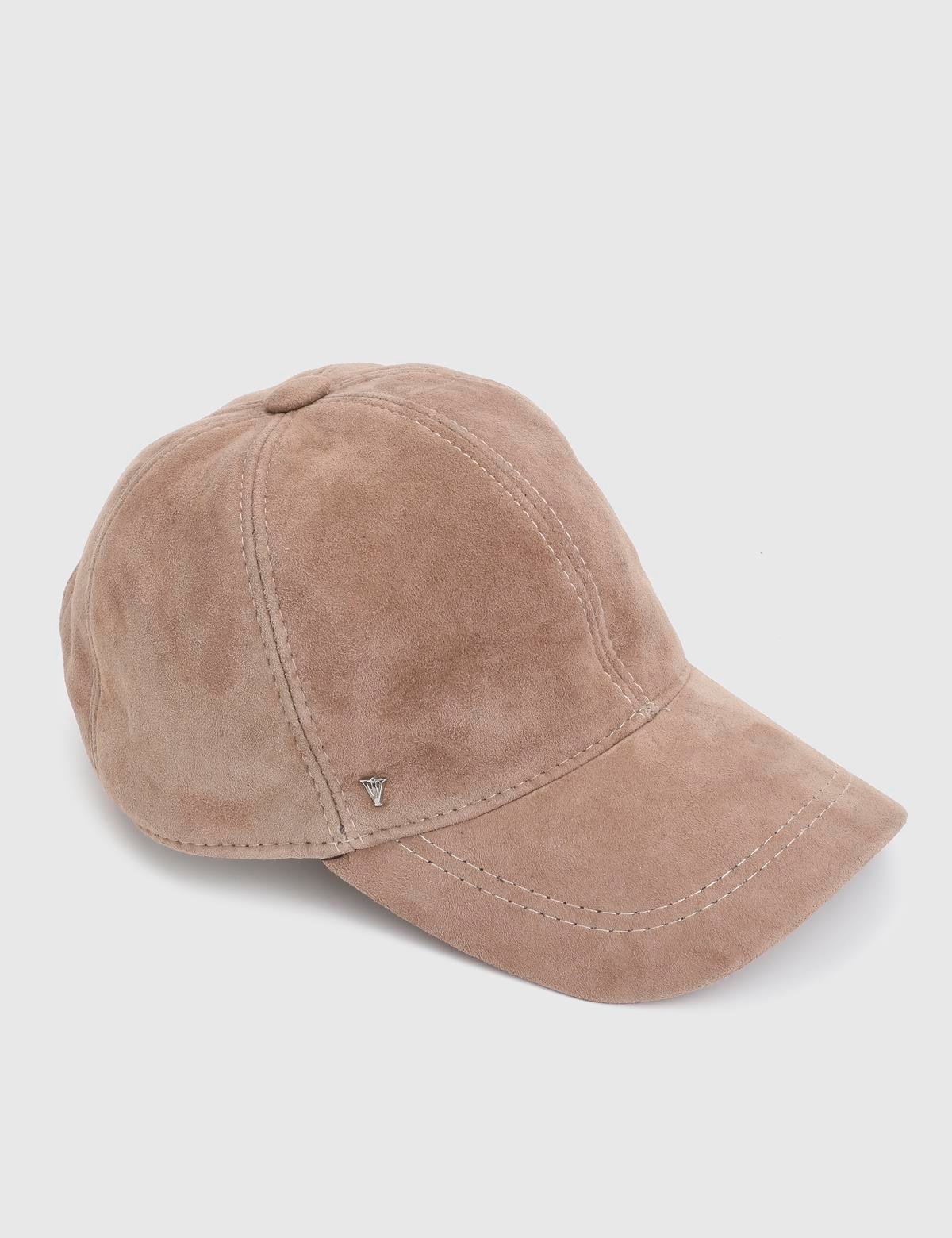 Valguri Beige Unisex Suede Leather Cap