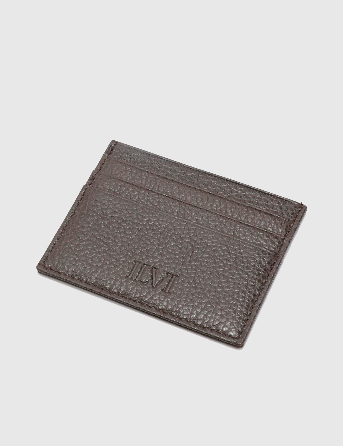 Varanasi Braun Floater Leder Unisex Kartenhalter