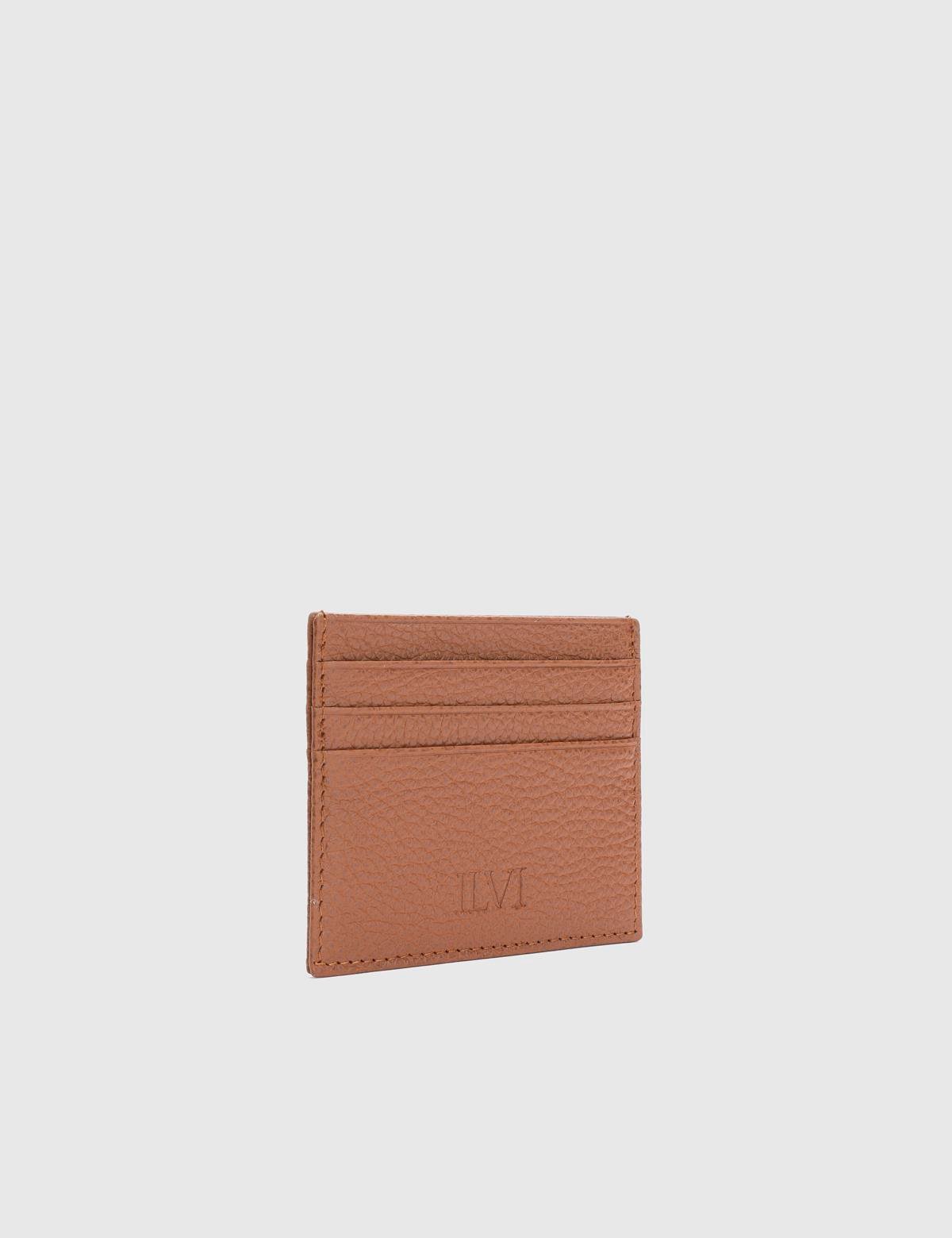 Varanasi Saddle Brown Floater Leather Unisex Card Holder