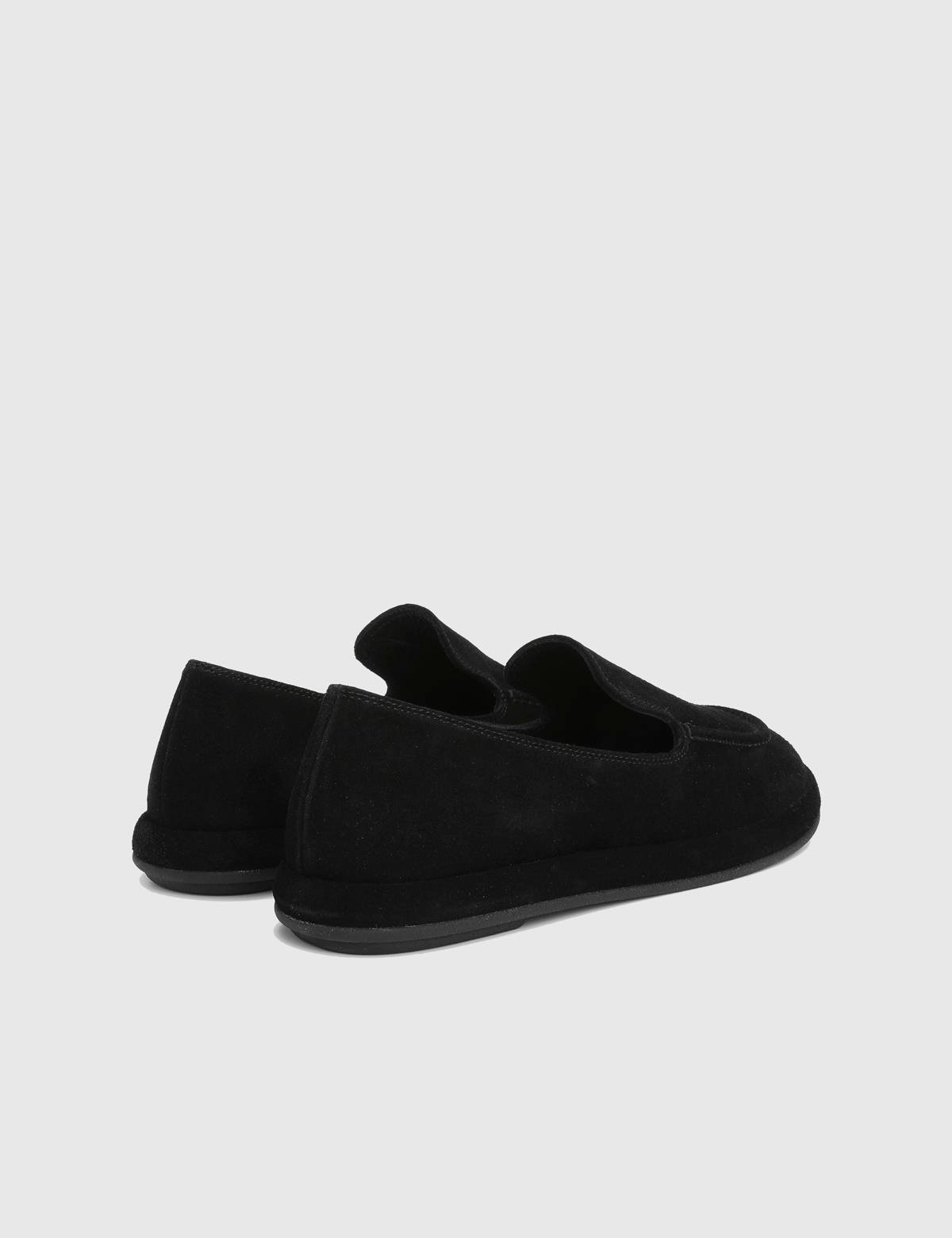 Vili Black Suede Leather Women's Loafer