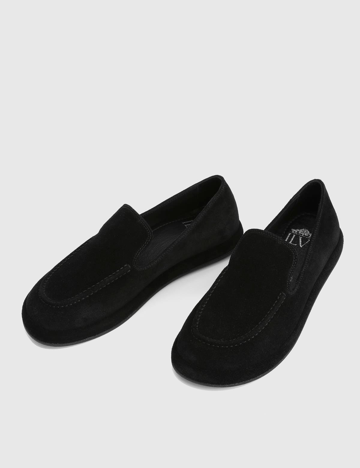 Vili Black Suede Leather Women's Loafer
