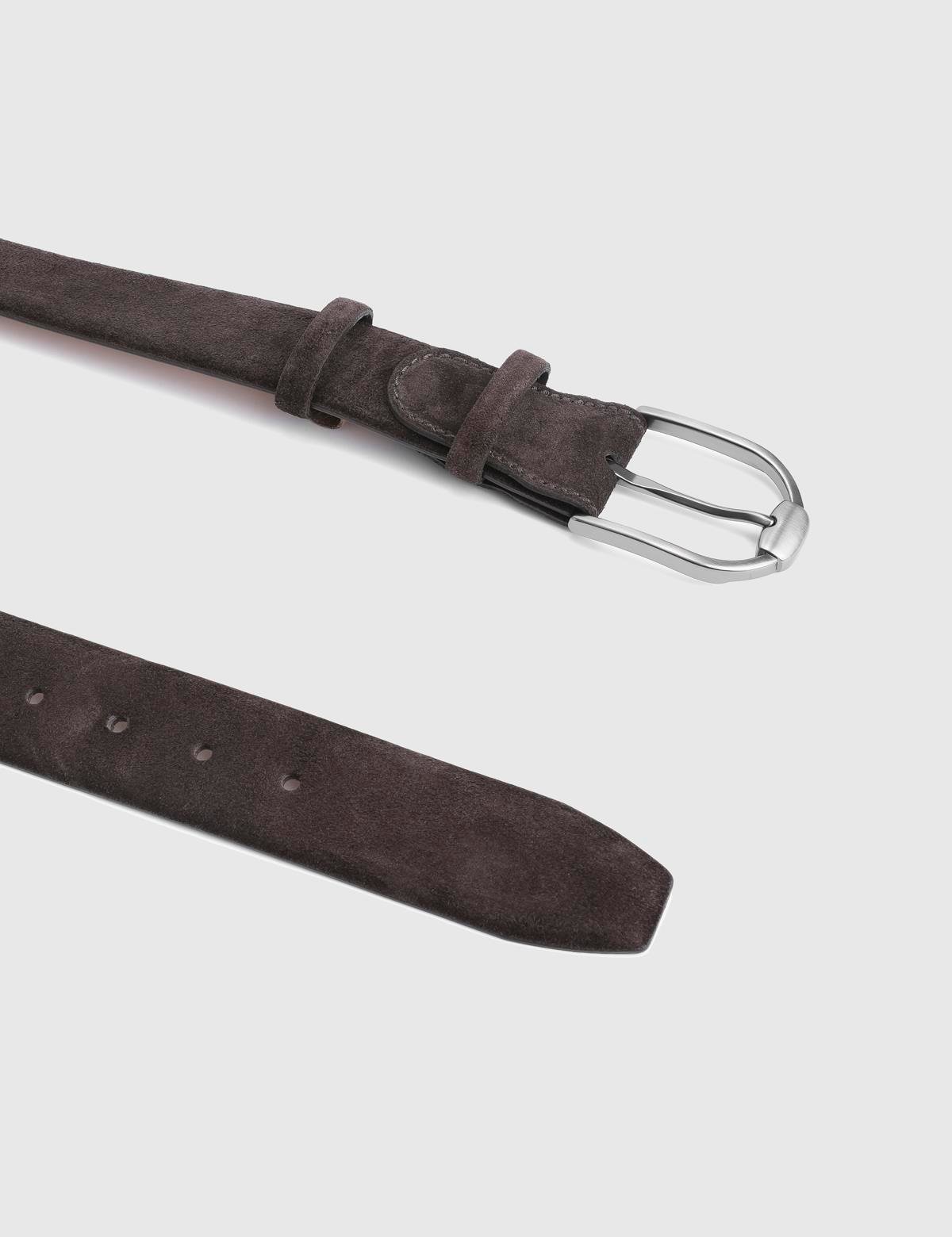 Warren Brown Suede Leather Men's Belt