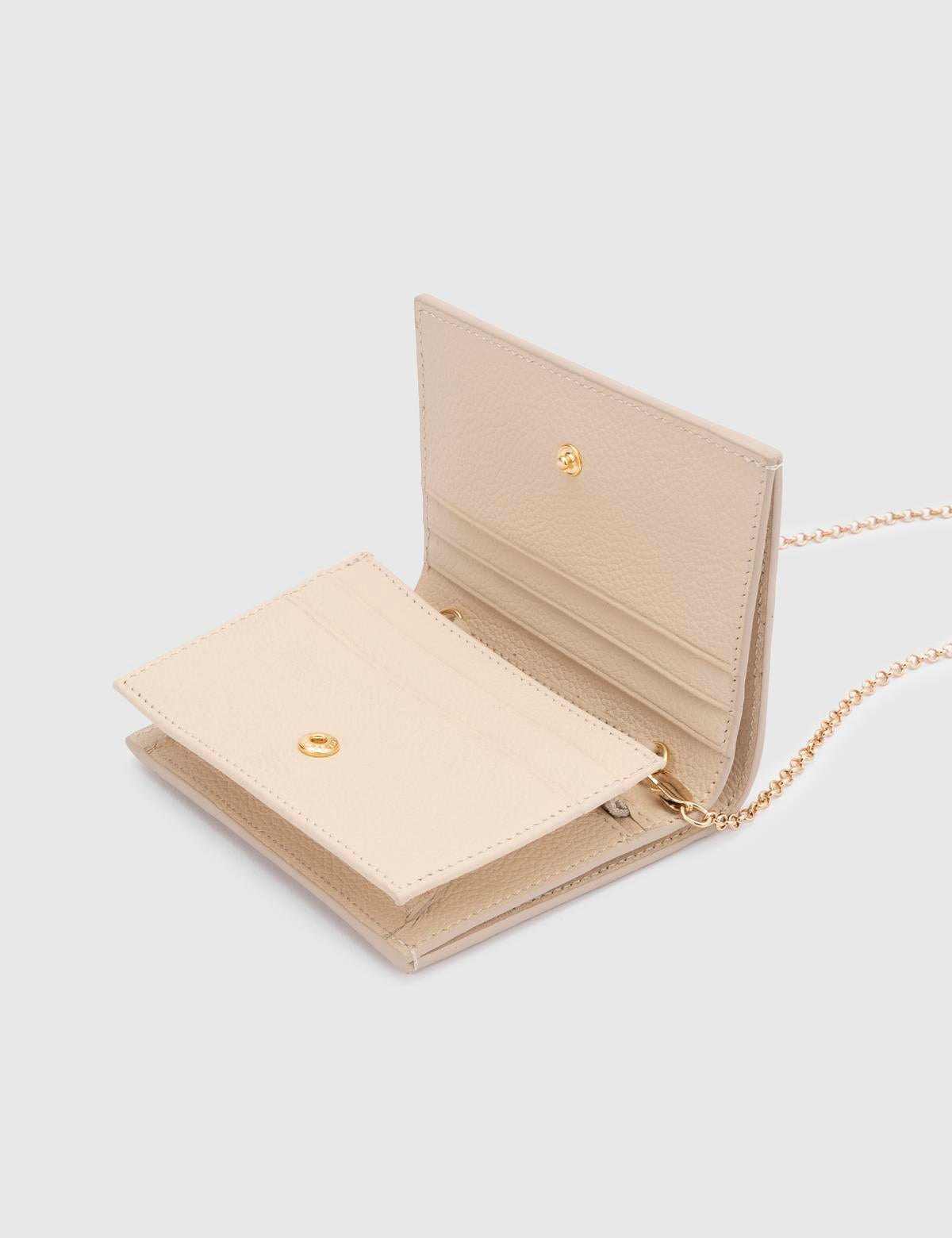 Watts Cream Leather-Fabric Women's Wallet