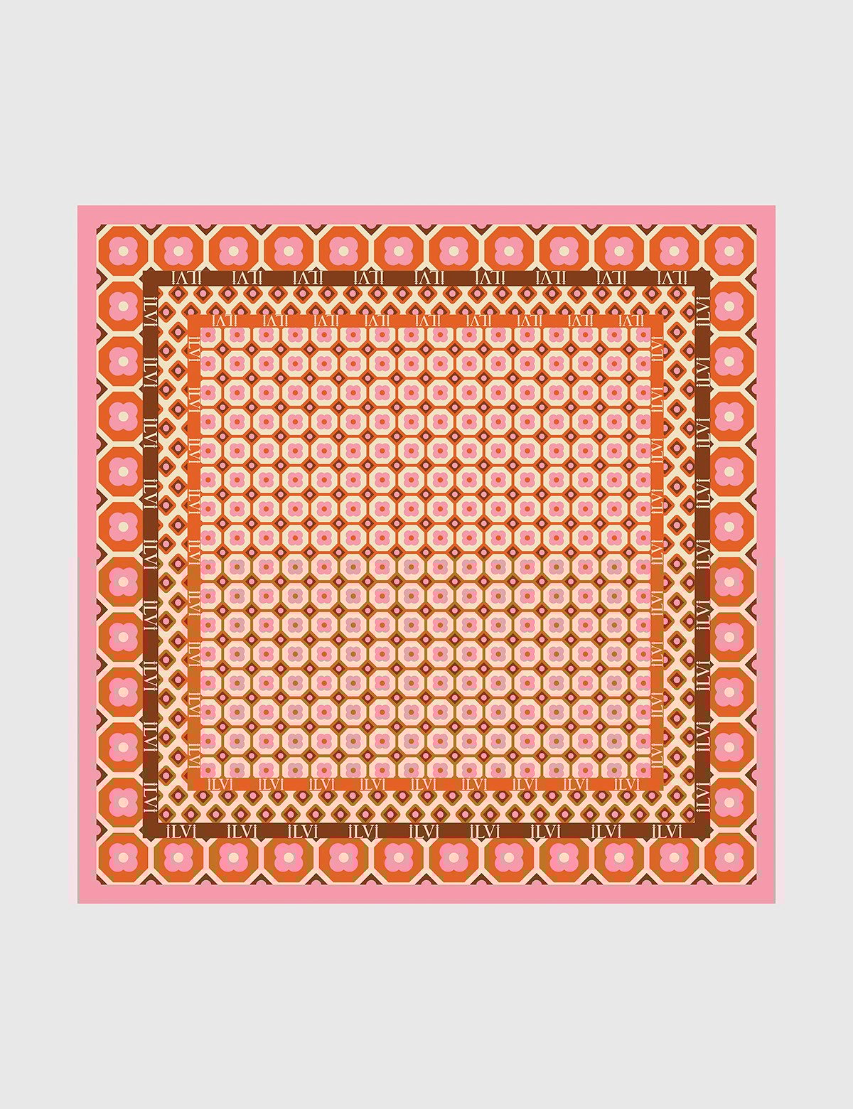 Wil Orange-Pink-Beige Silk Chiffon Women's Pareo